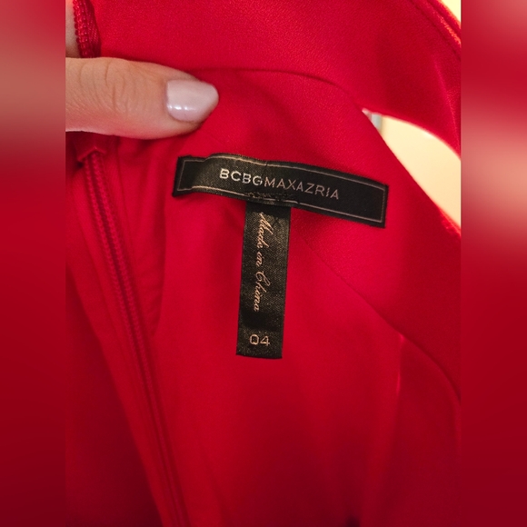 BCBGMAXAZRIA Red Strappy Mini Dress Size 4 - Picture 2 of 3